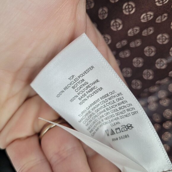 Express Medium Printed Faux leather tie neck long sleeve romper dark academia - Picture 7 of 13